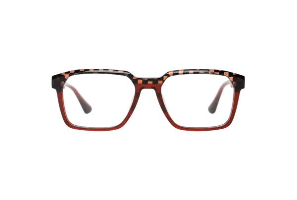 Gafa de graduada para hombre modelo Cafe color Rojo