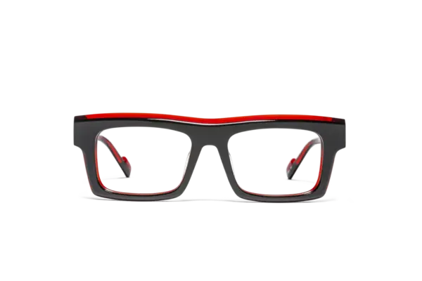 Gafa de graduada para hombre modelo Fuerte color Negro-Rojo