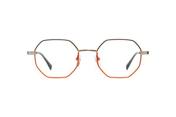 Gafa de graduada para hombre modelo Ligio color Naranja