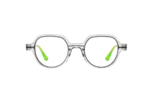 Gafa de graduada para hombre modelo Pistachio color Transparente-Negro