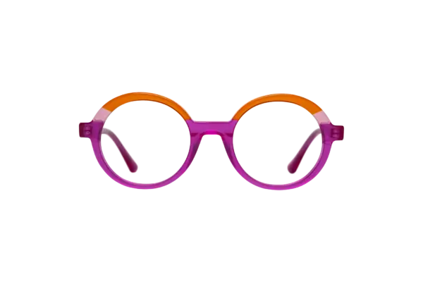 Gafa de graduada para mujer modelo Turquesa color Lila-Naranja